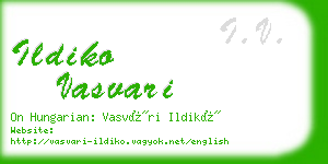 ildiko vasvari business card